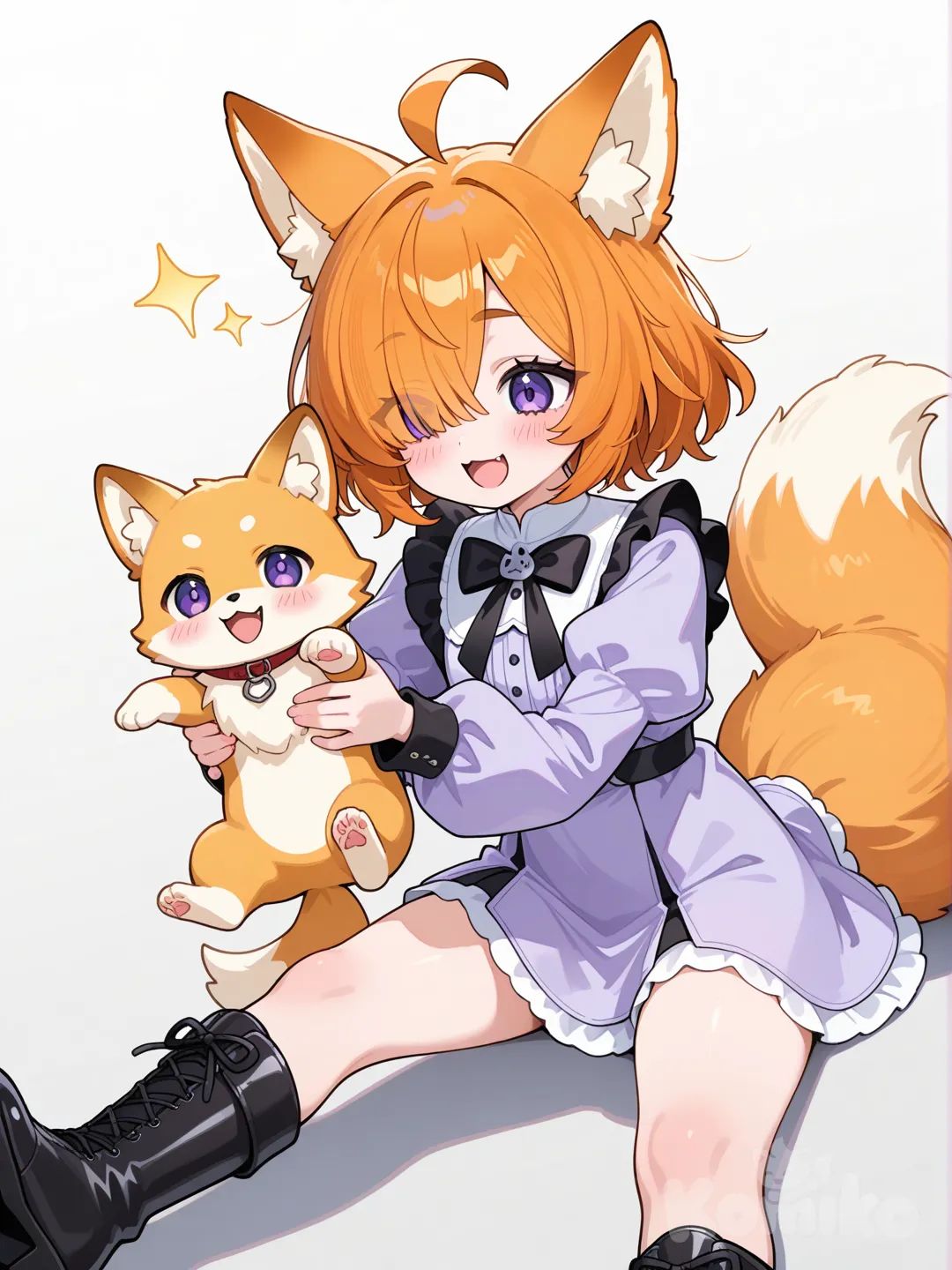 @Komiko_Chan is playing with a dog