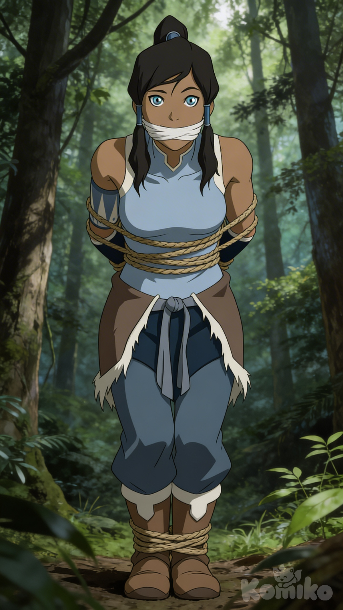 Avatar Korra tied up and gagged
