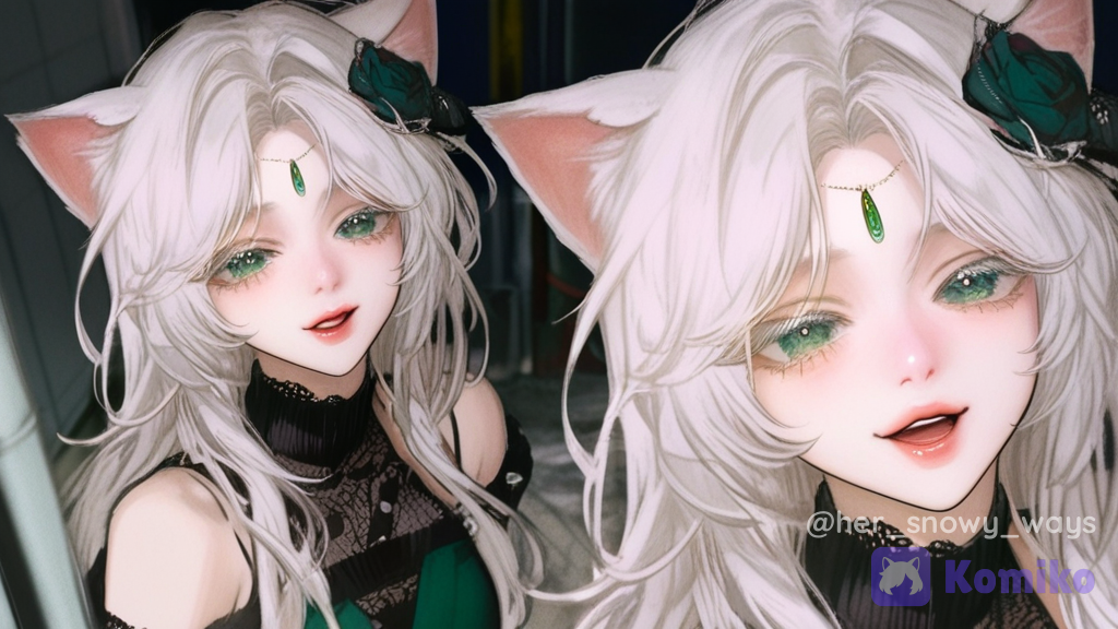 Green-Eyed Kitty Glow ✨🐱