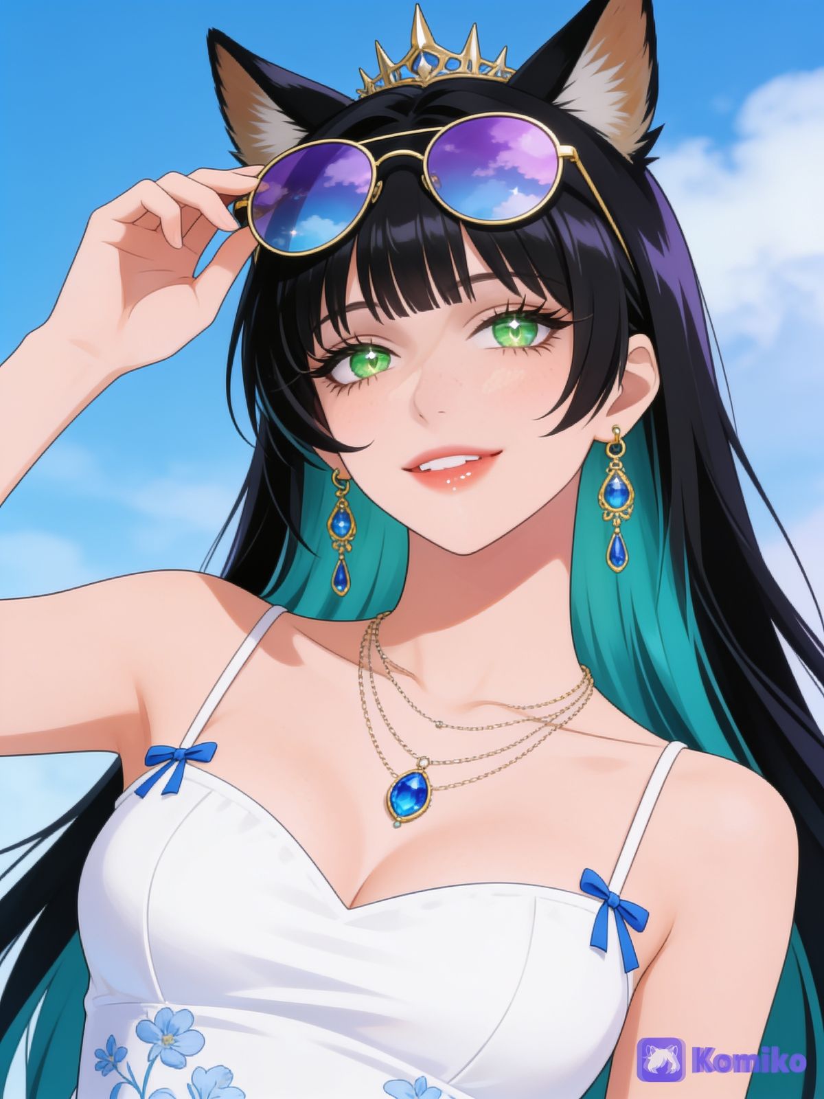 Sunglasses Cat Queen Vibes 😎👑