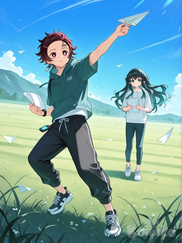 Mui with tanjirou