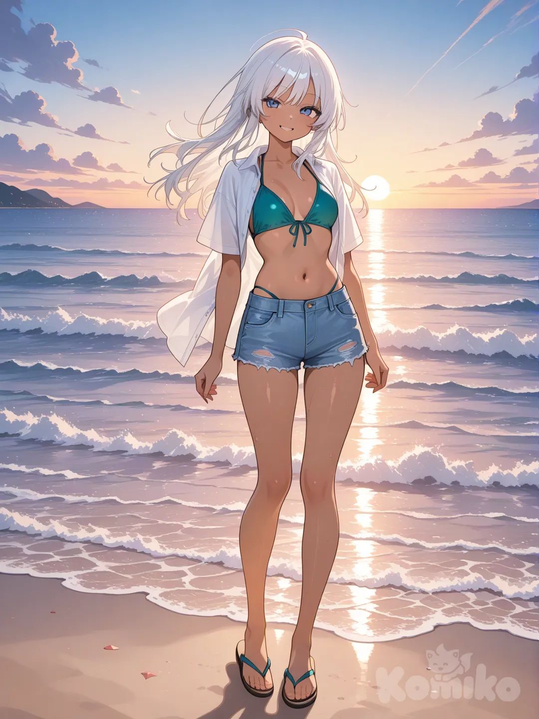 Sunset on a Beach