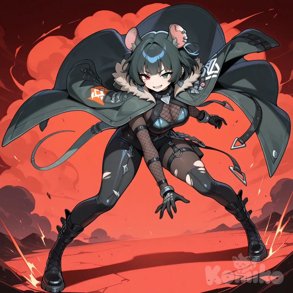 Jane doe, con la ropa de pain original zenles zone Zero jane doe con la ropa de akatsuki