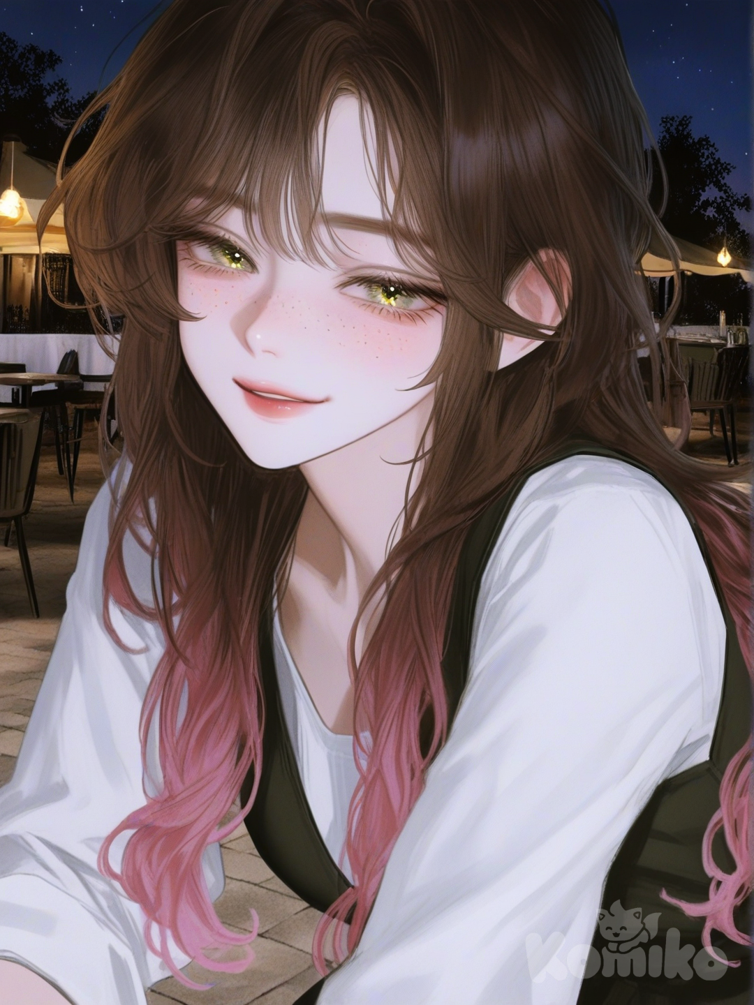 Another picture of my oc, just with pink highlights
