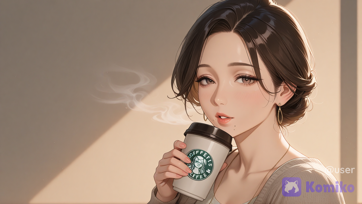 drinking coffe