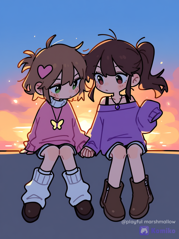 Two girls learning tolove each other.