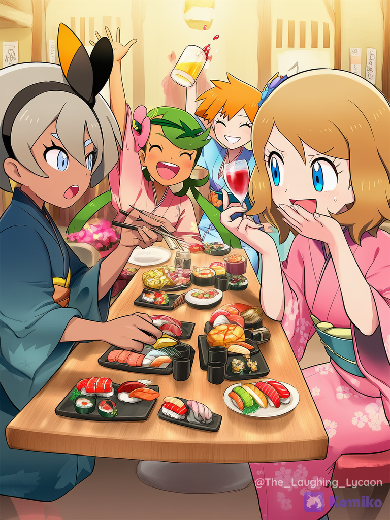 PokeGals Night out 🍣🍻
