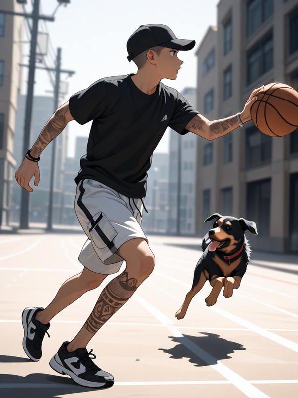 A pup&basketball 🐕🏀🙂↕️