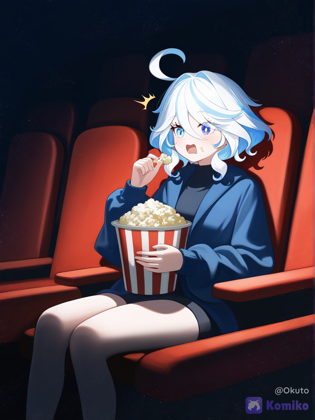Furina watching movie