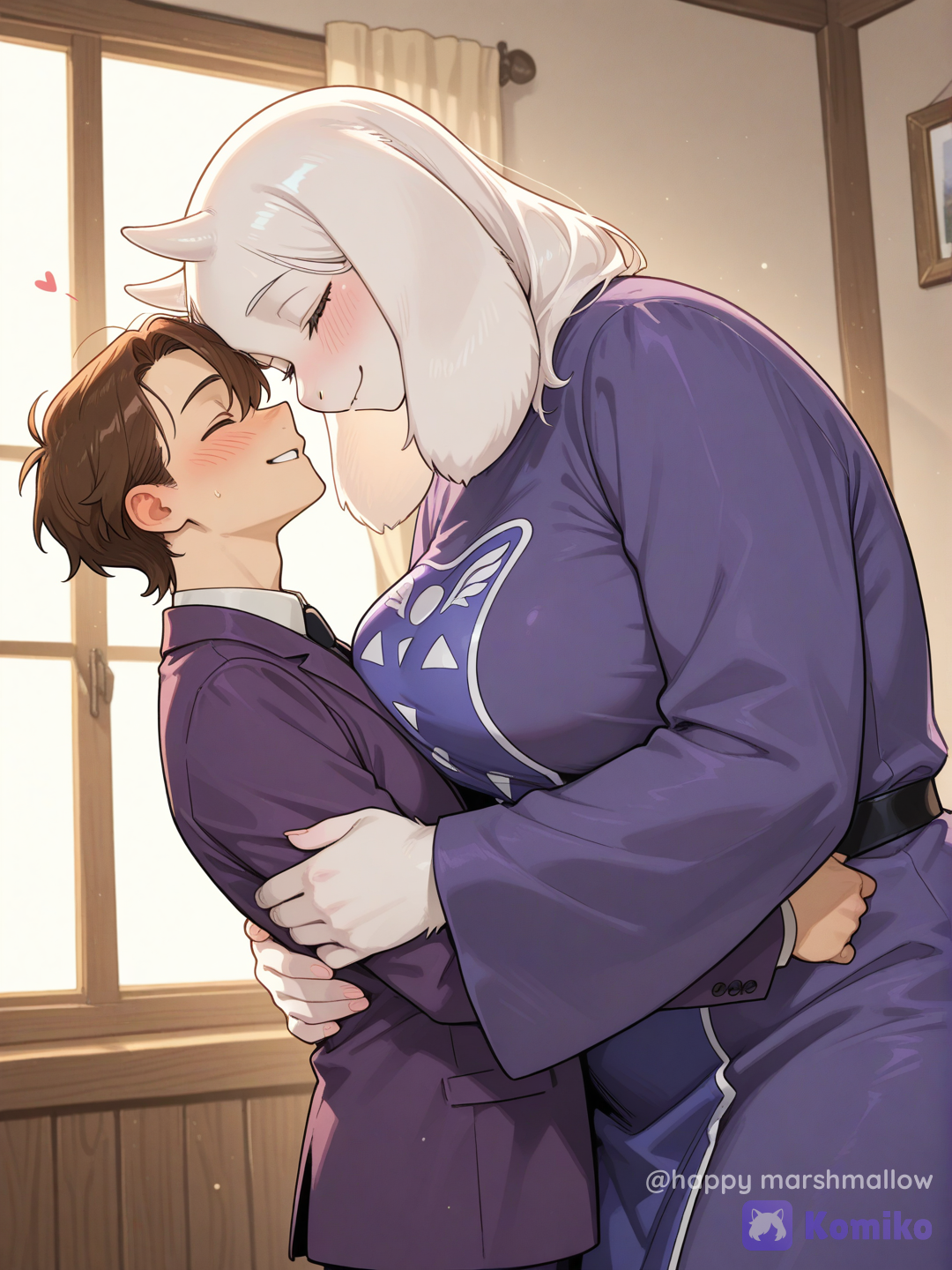 Toriel(Undertale), Toriel has permanently broken up with Asgore, Toriel finds new love in the human world with a very kind, warm, and handsome young man.