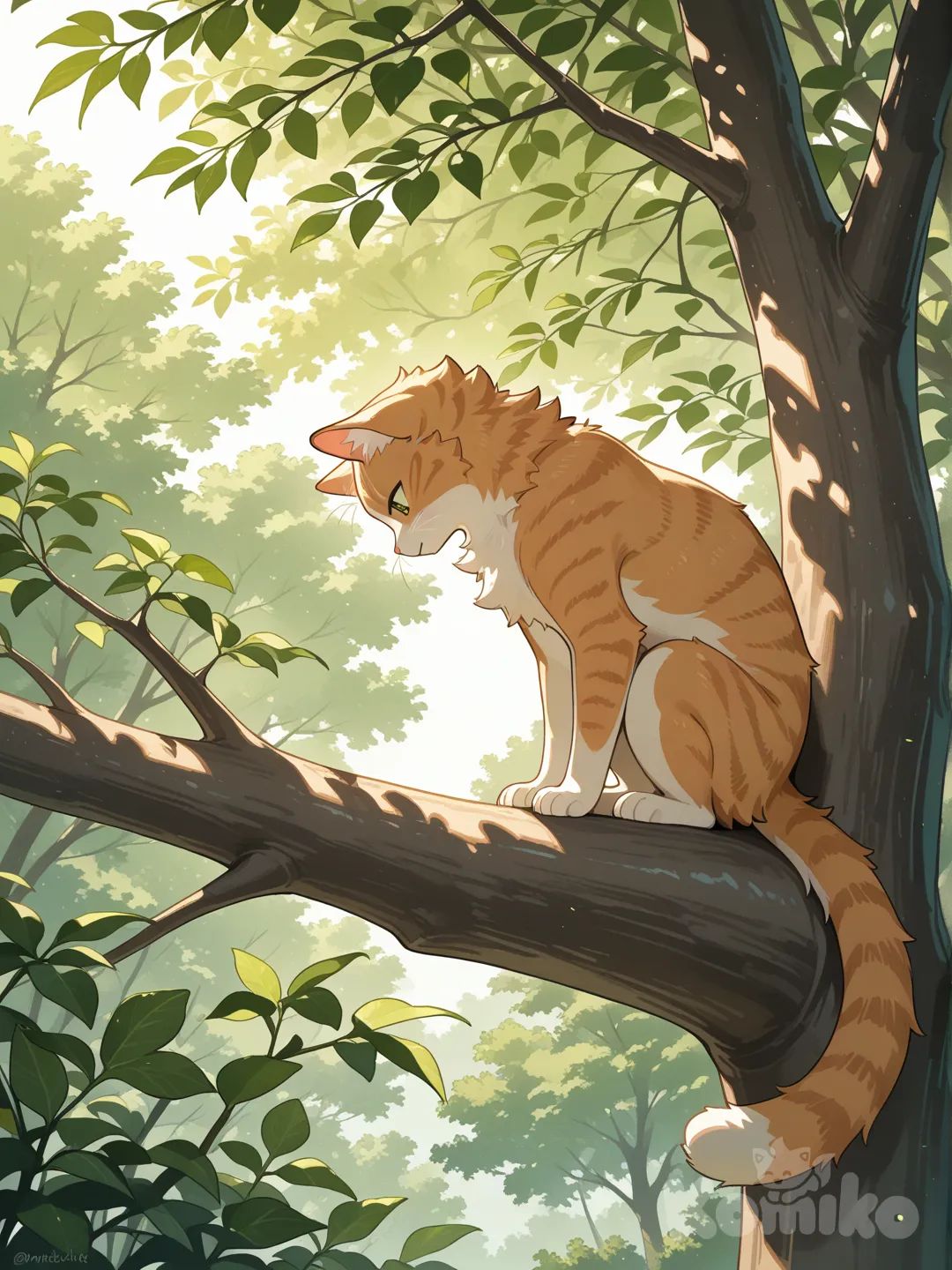 Cat in tree