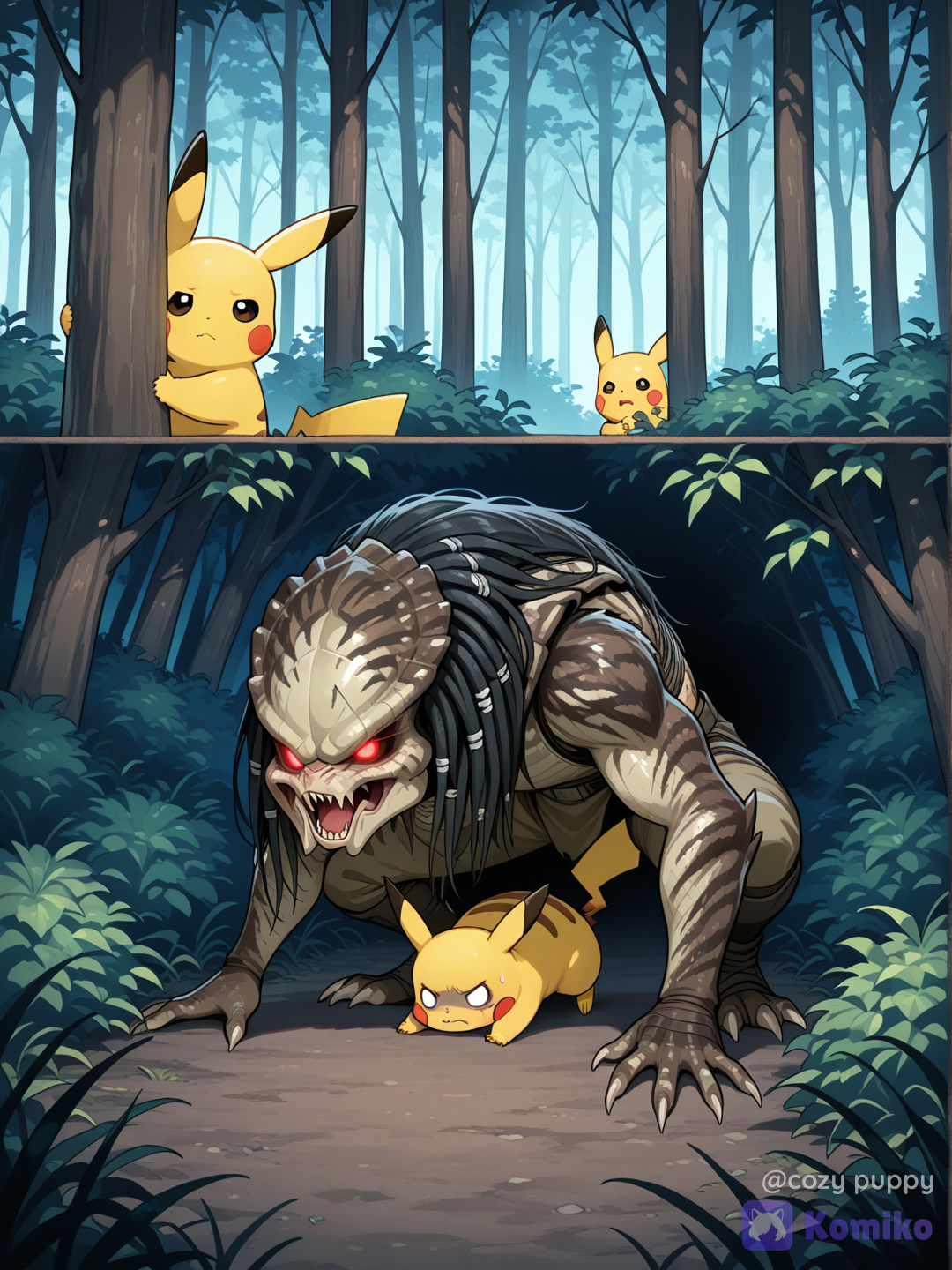 Pikachu play sneak and sneer