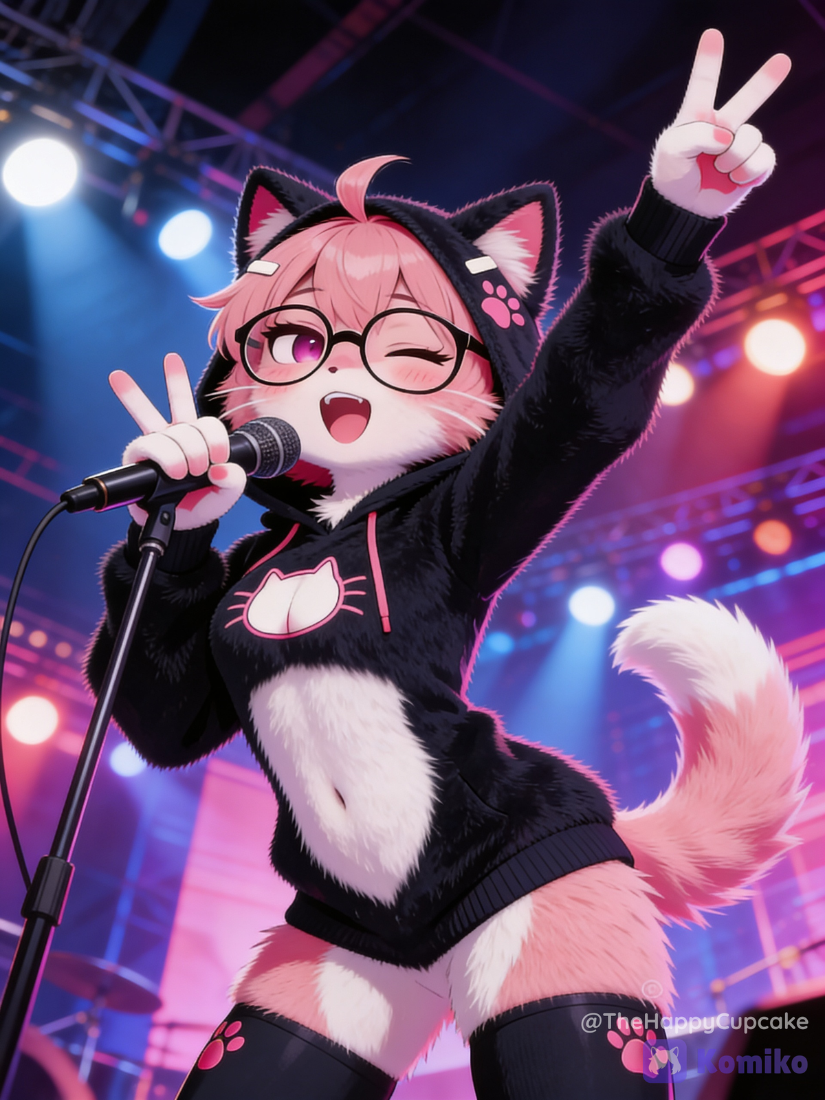 Neko Winky Concert Vibes! 🎤😻
