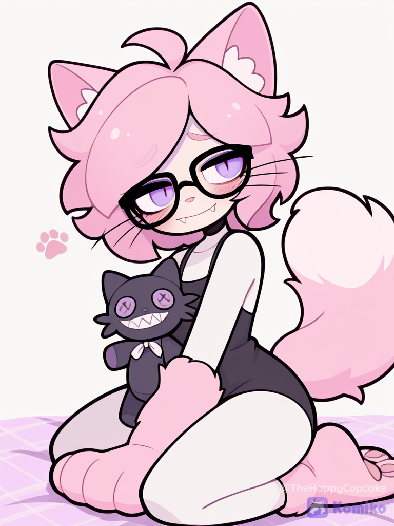Plushie snuggles all day 🖤💕
