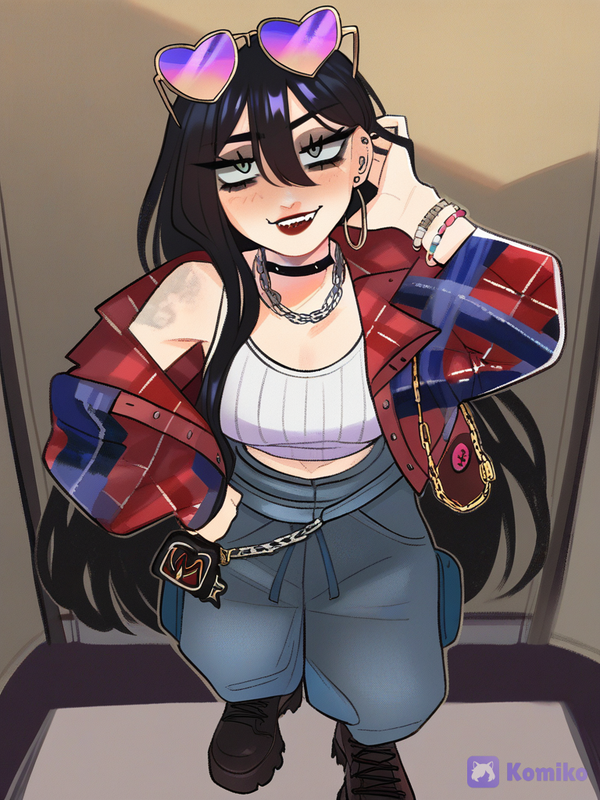 Grunge Babe Energy 🖤✨ She's So Cool 🎀✨