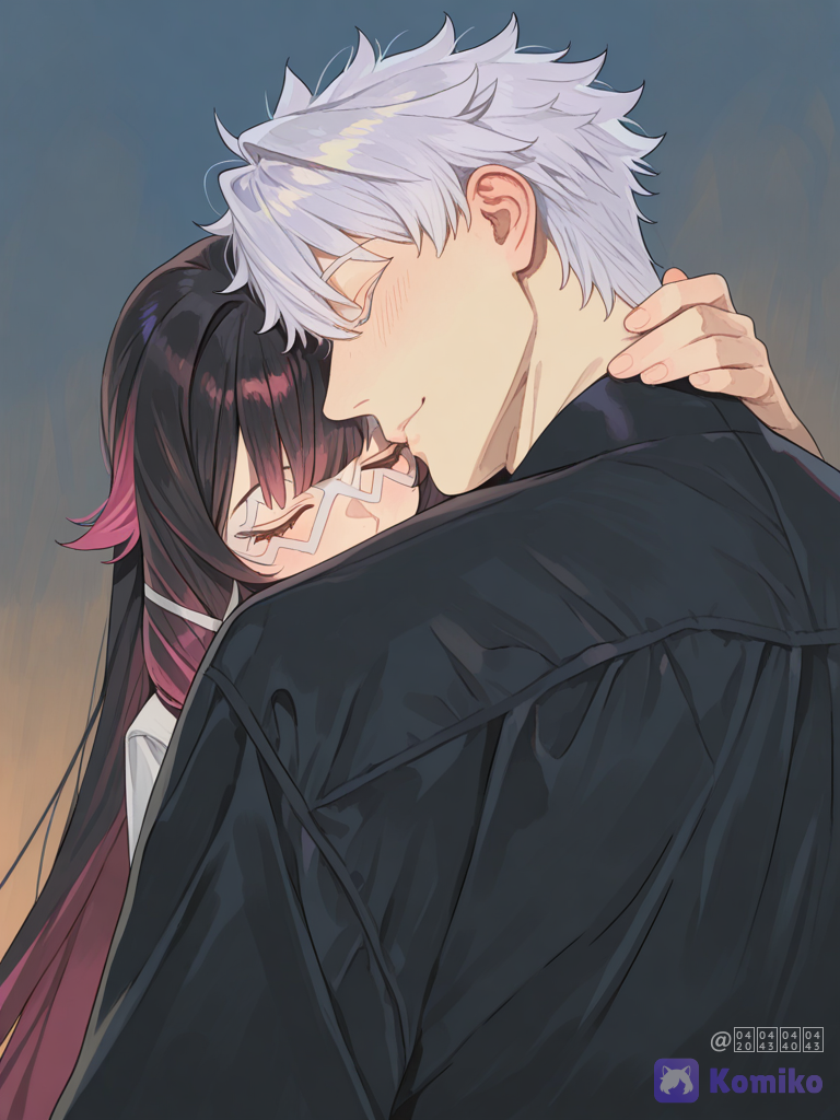 Годжо и Колумбина в обнимашках ♡