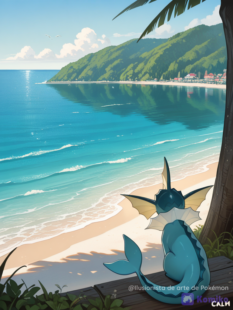 Vaporeon viendo el paisaje