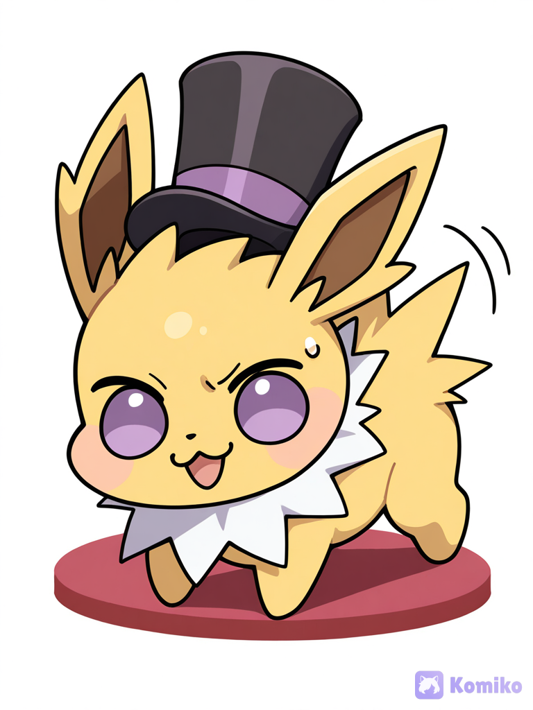 Jolteon con sombrero de copa