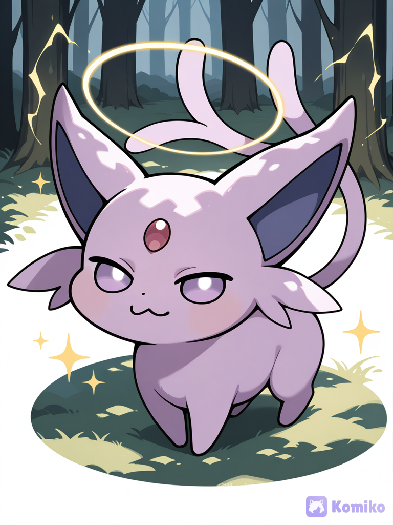 Espeon viendo al espectador