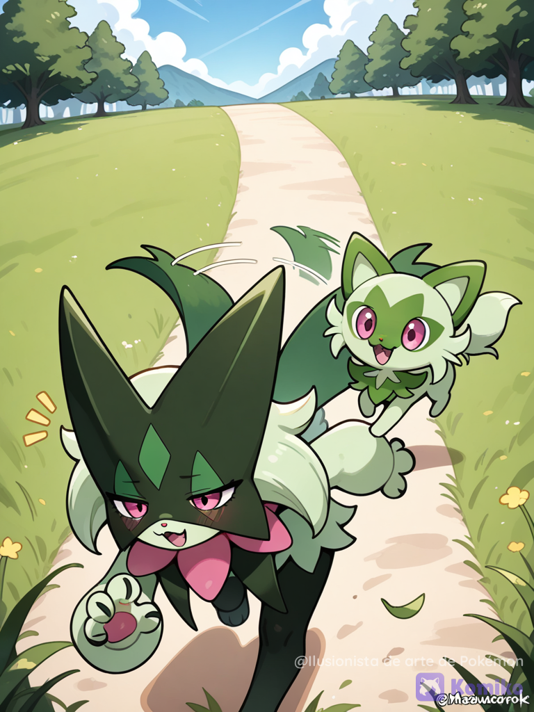 Sprigatito y Meowscarada