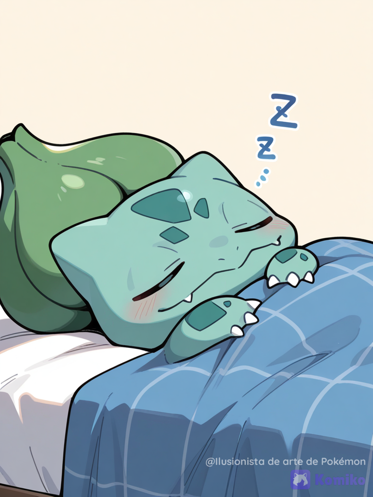 Bulbasaur tomándose una siesta