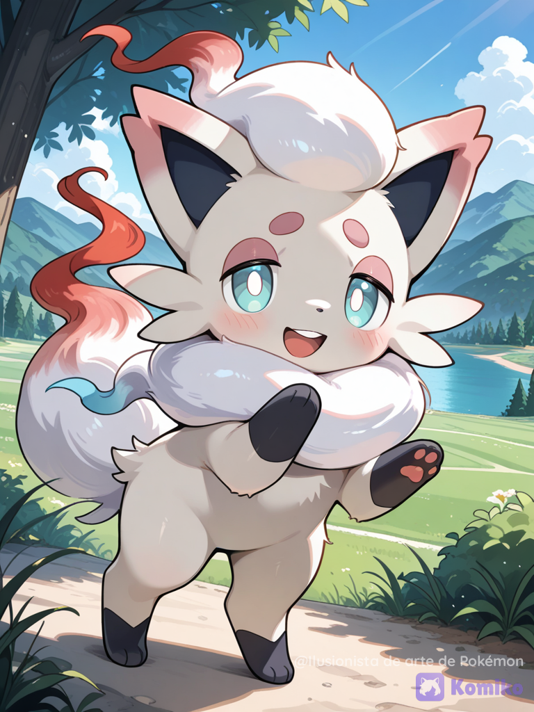 Hisuian Zorua viendo al espectador