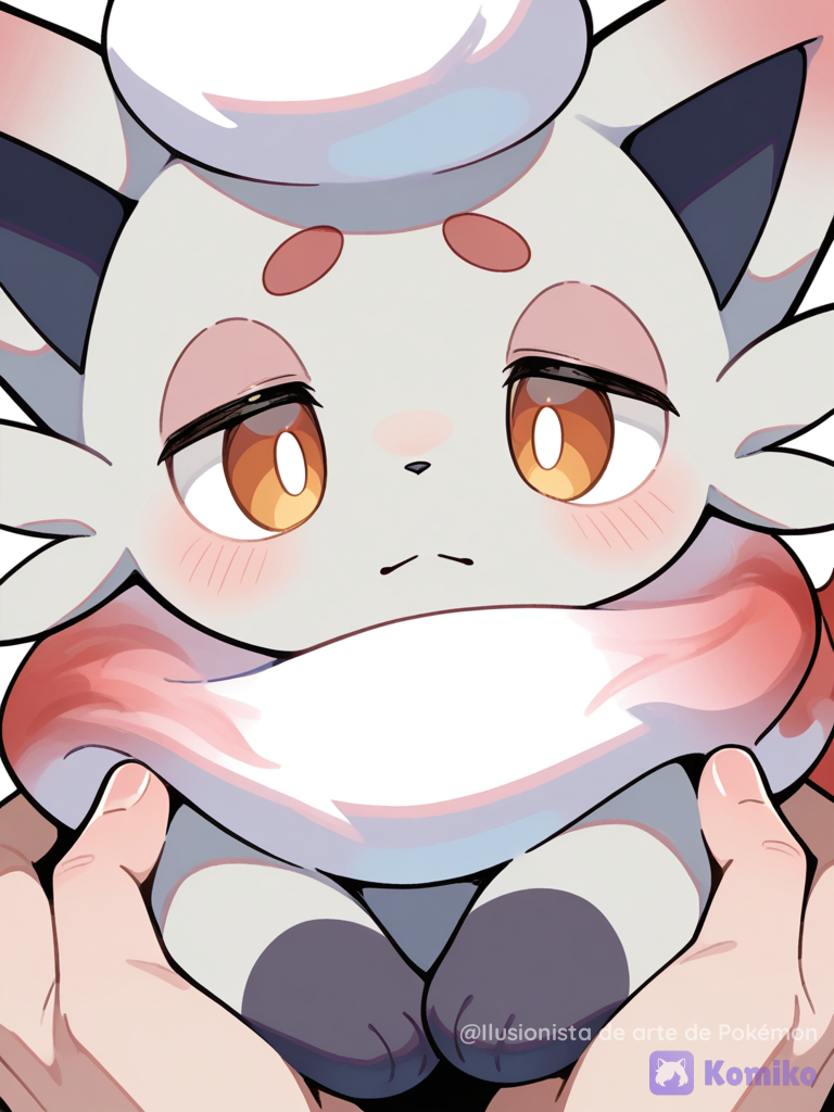 Hisuian Zorua viendo al espectador