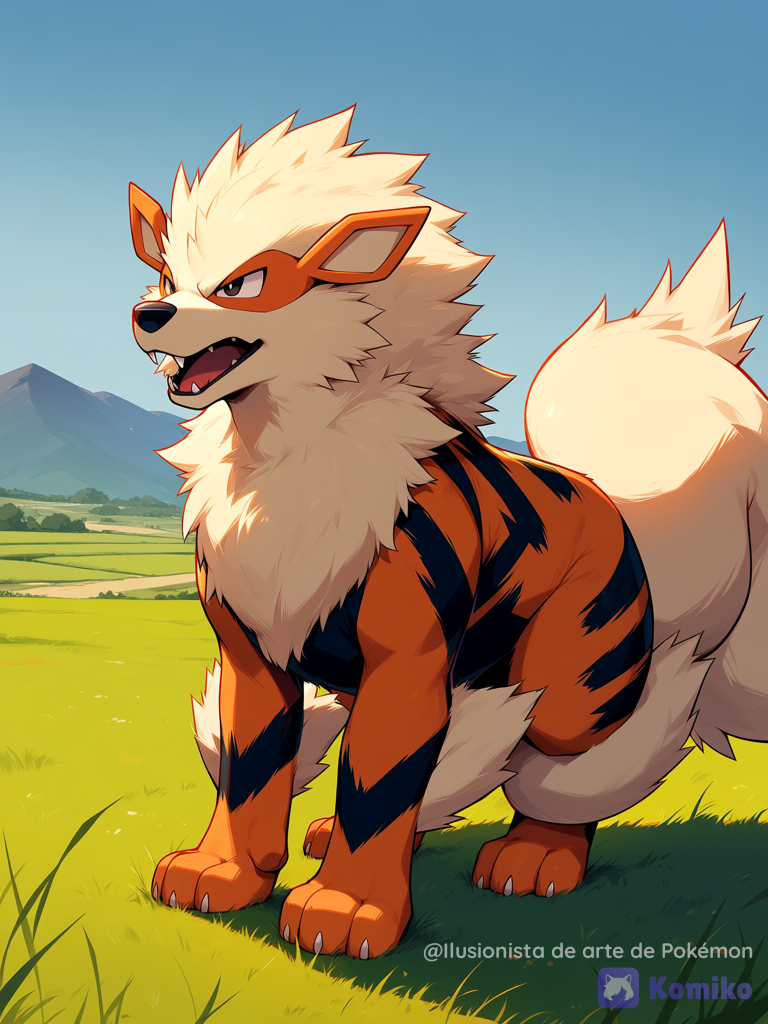 Arcanine en el campo