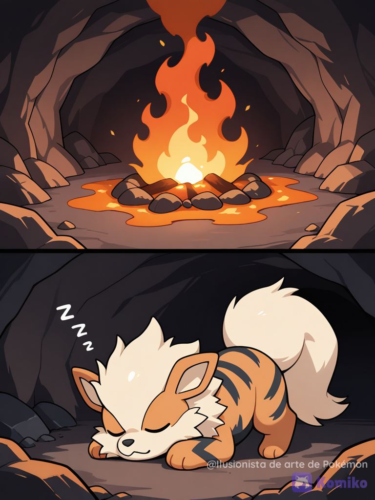 Arcanine durmiendo
