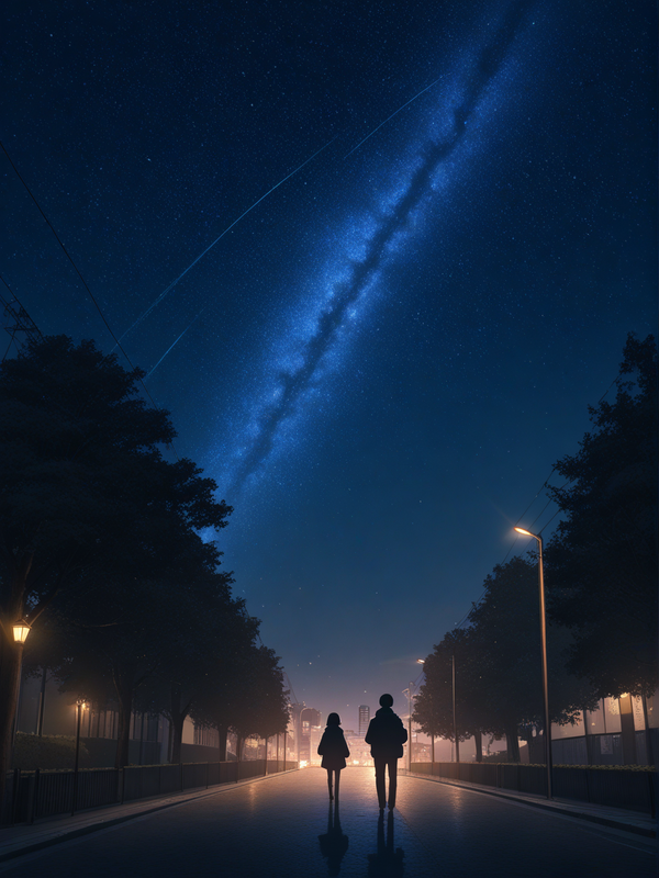 bubble tea, night, tree