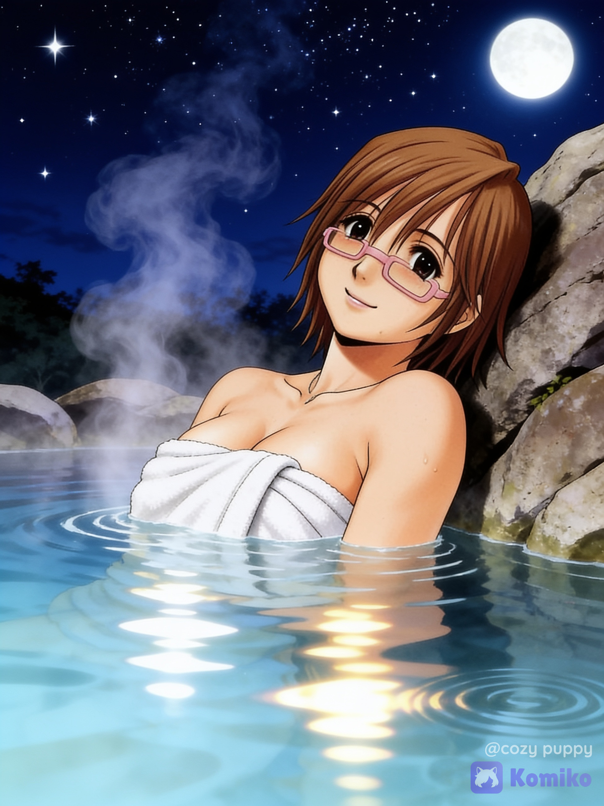 Hana relaxing Under the Stars