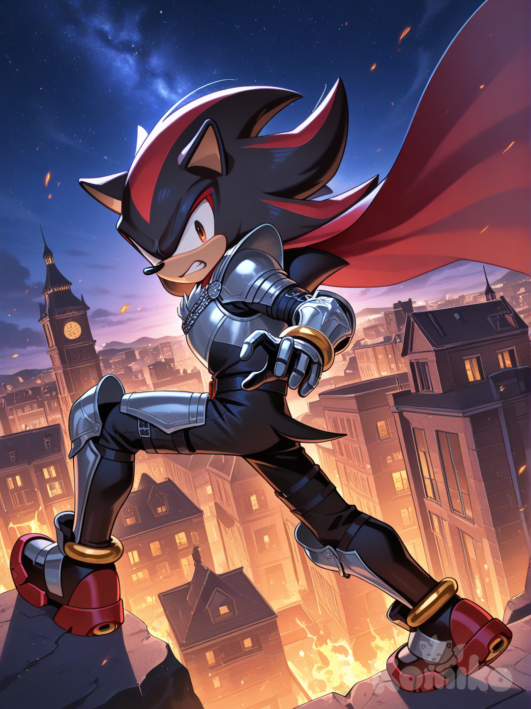 Knight In Shadow Armor 