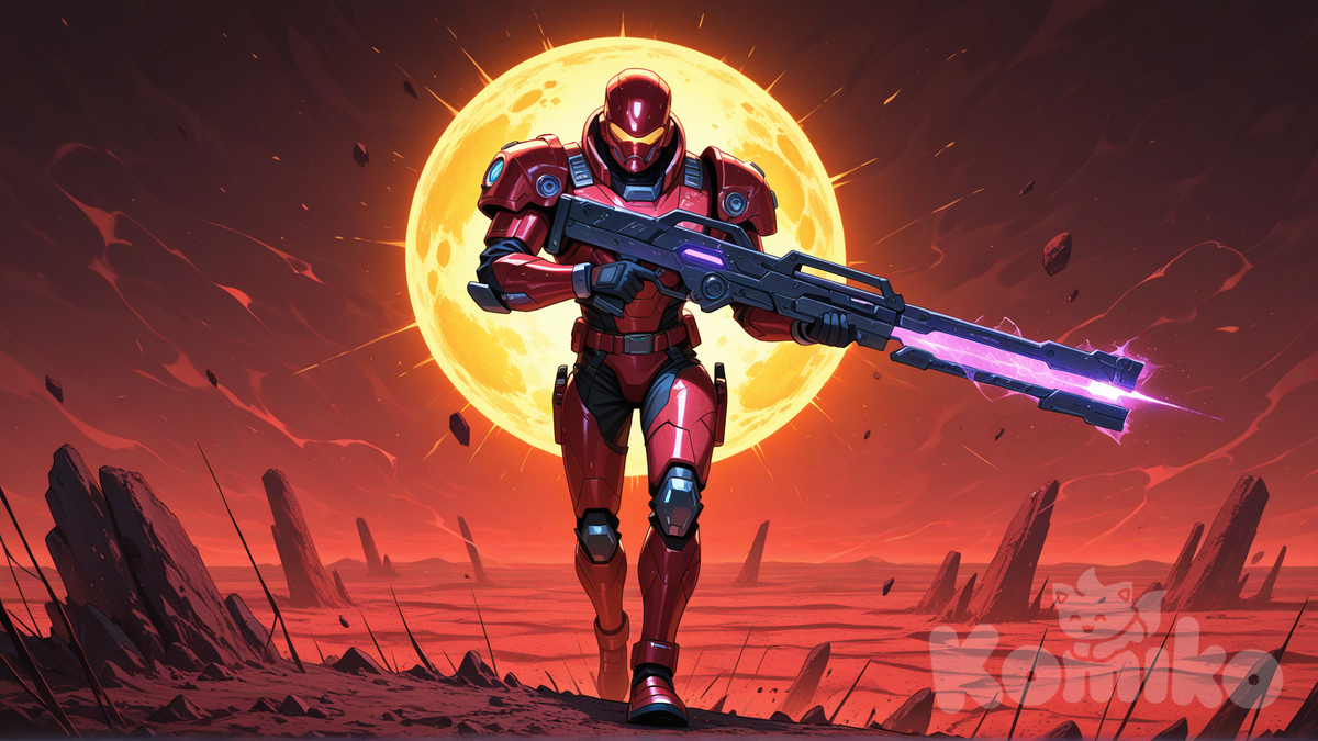Red Armored Sunset Hero ˃ᴗ˂