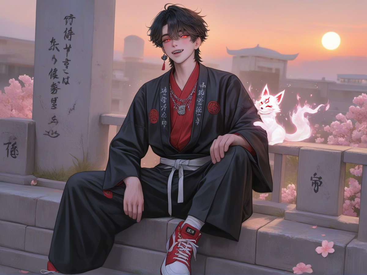Samurai Boy + Mini Fox Spirit