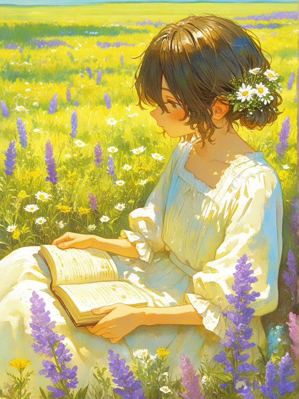 Reading books in Flowerfield✨