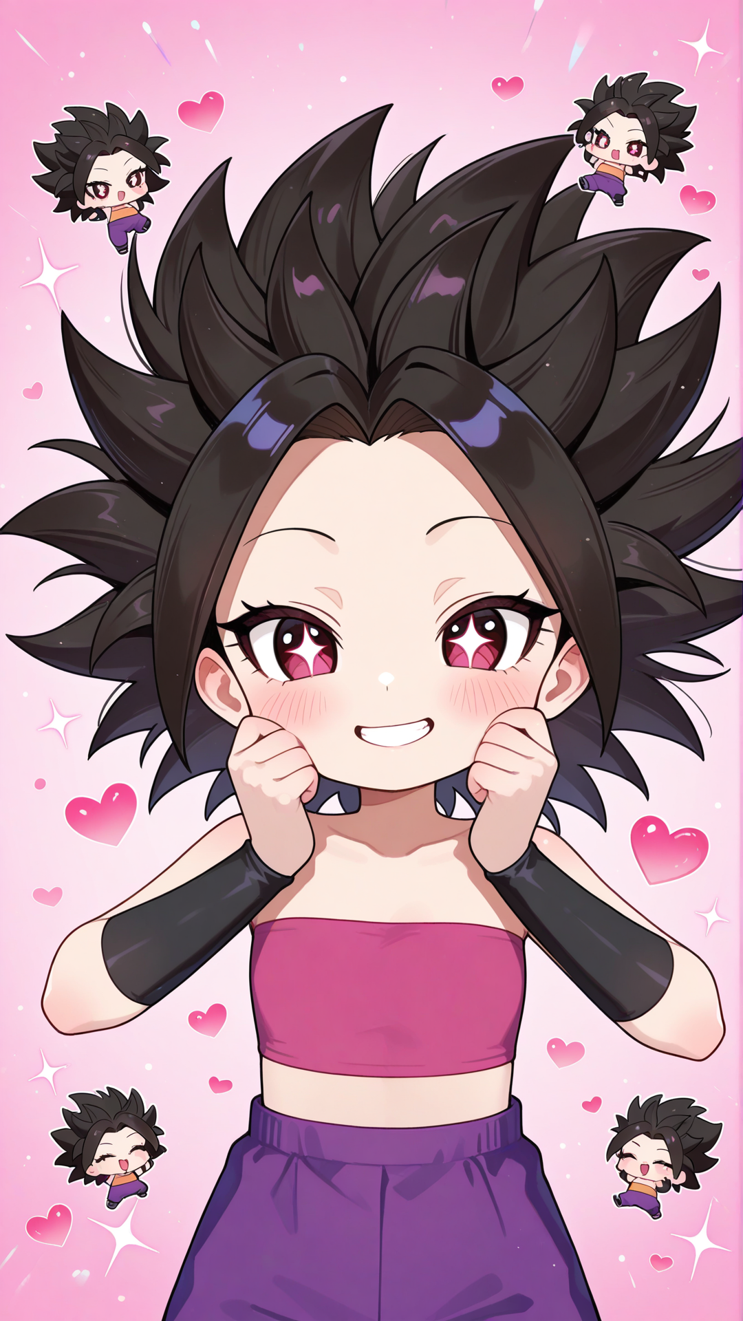 Cute Kawaii Caulifla with her chibis!