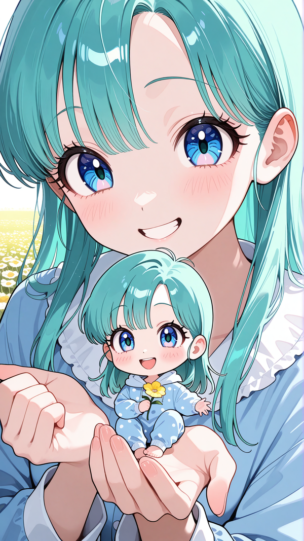 Cute Bulma and Tiny Baby Bulma!