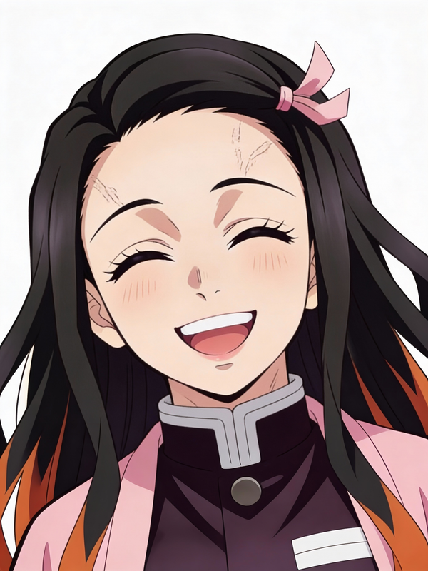 Nezuko smiles