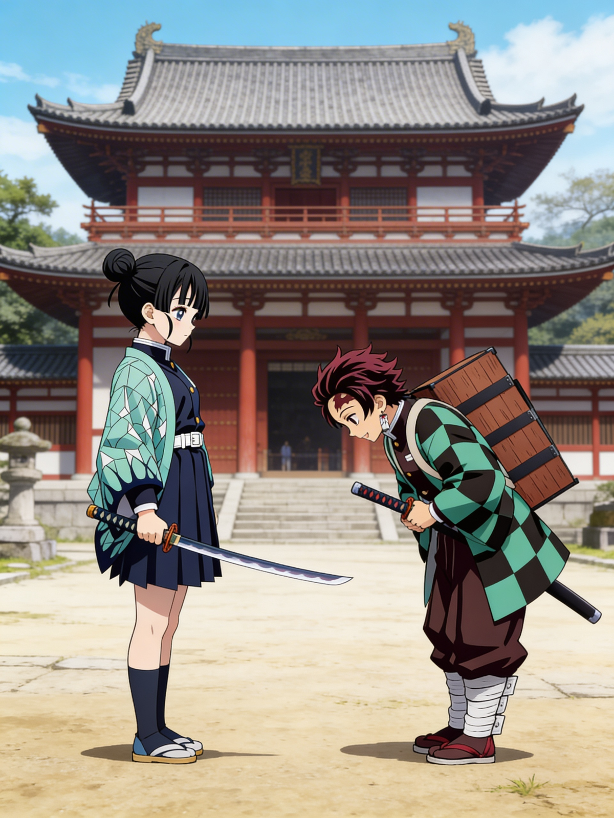 Tanjiro meets the Ice Hashira 