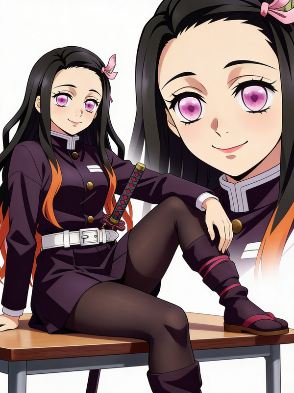 Nothing much, just Nezuko sitting on a table