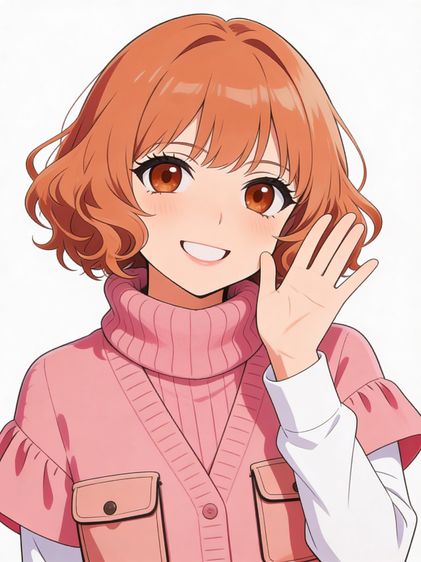 Haru Okumura waving hello
