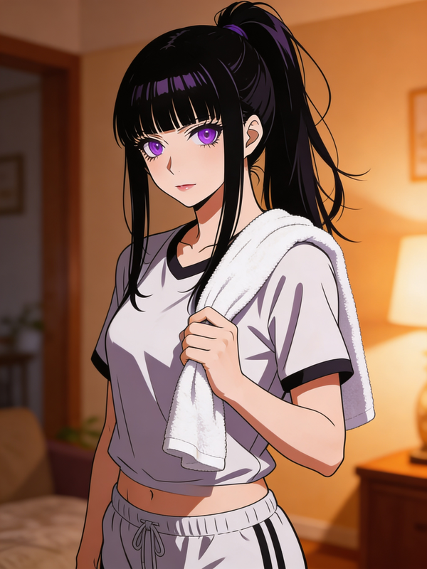 Shion finished with her workout