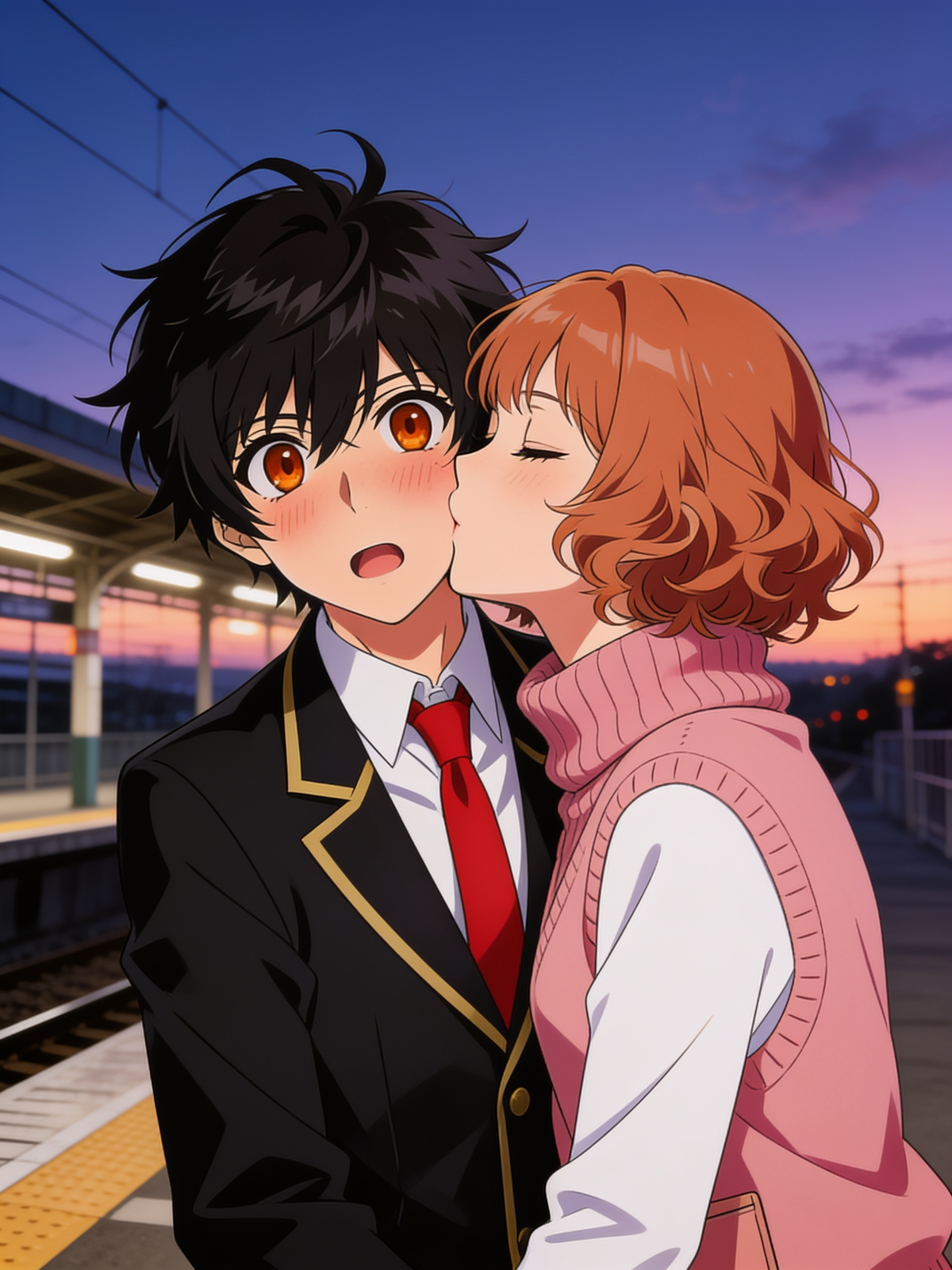 Haru kisses Zuko
