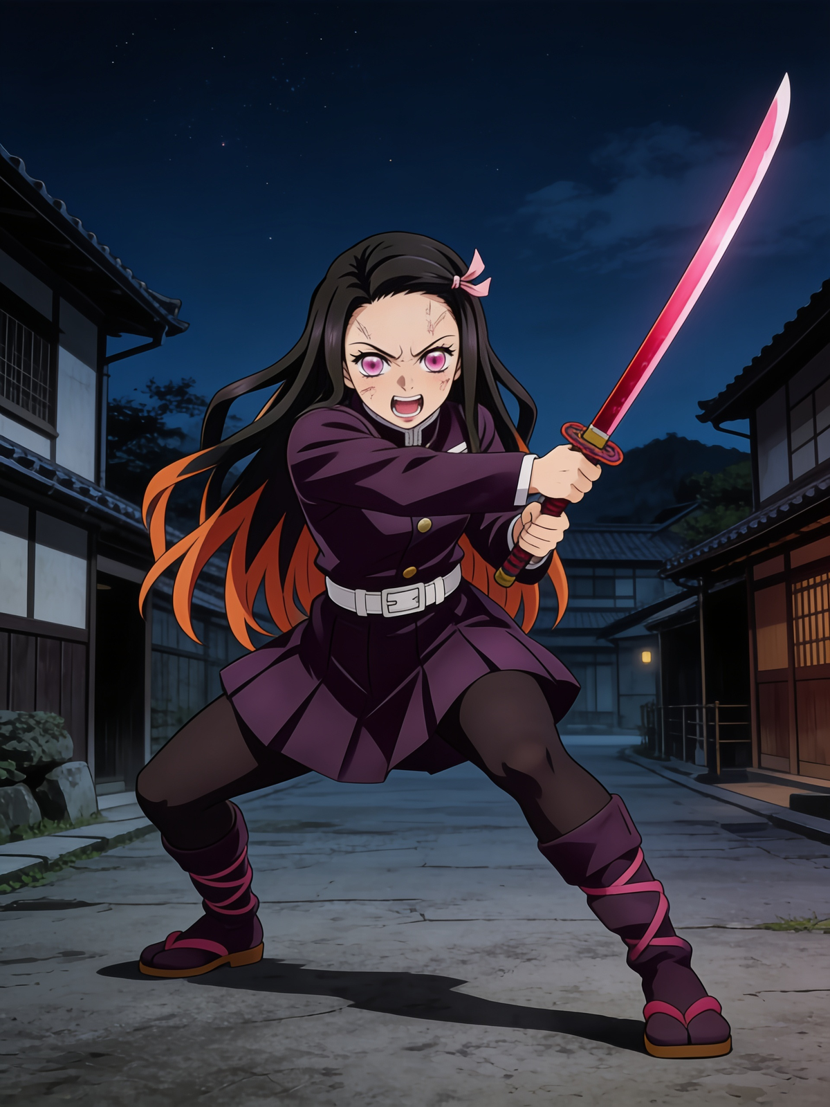 Nezuko on the scene