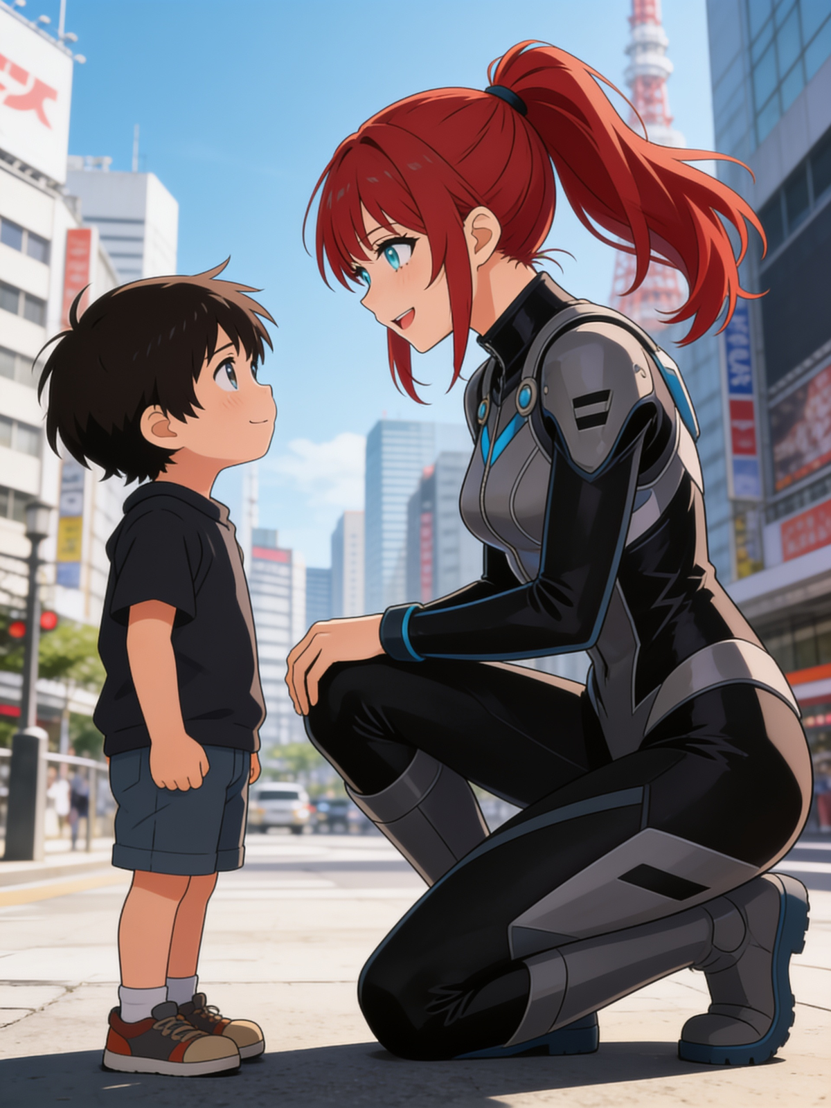 Mizu Hitonami helps a lost child
