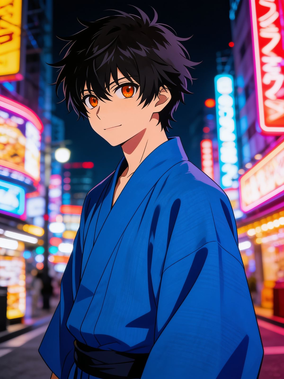 Zuko's kimono during the fireworks festival in Persona 5