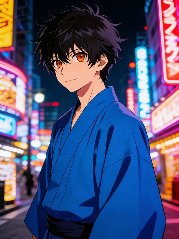 Zuko's kimono during the fireworks festival in Persona 5