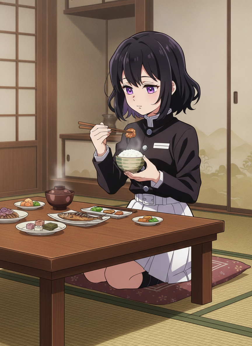 Aya on her lunch break
