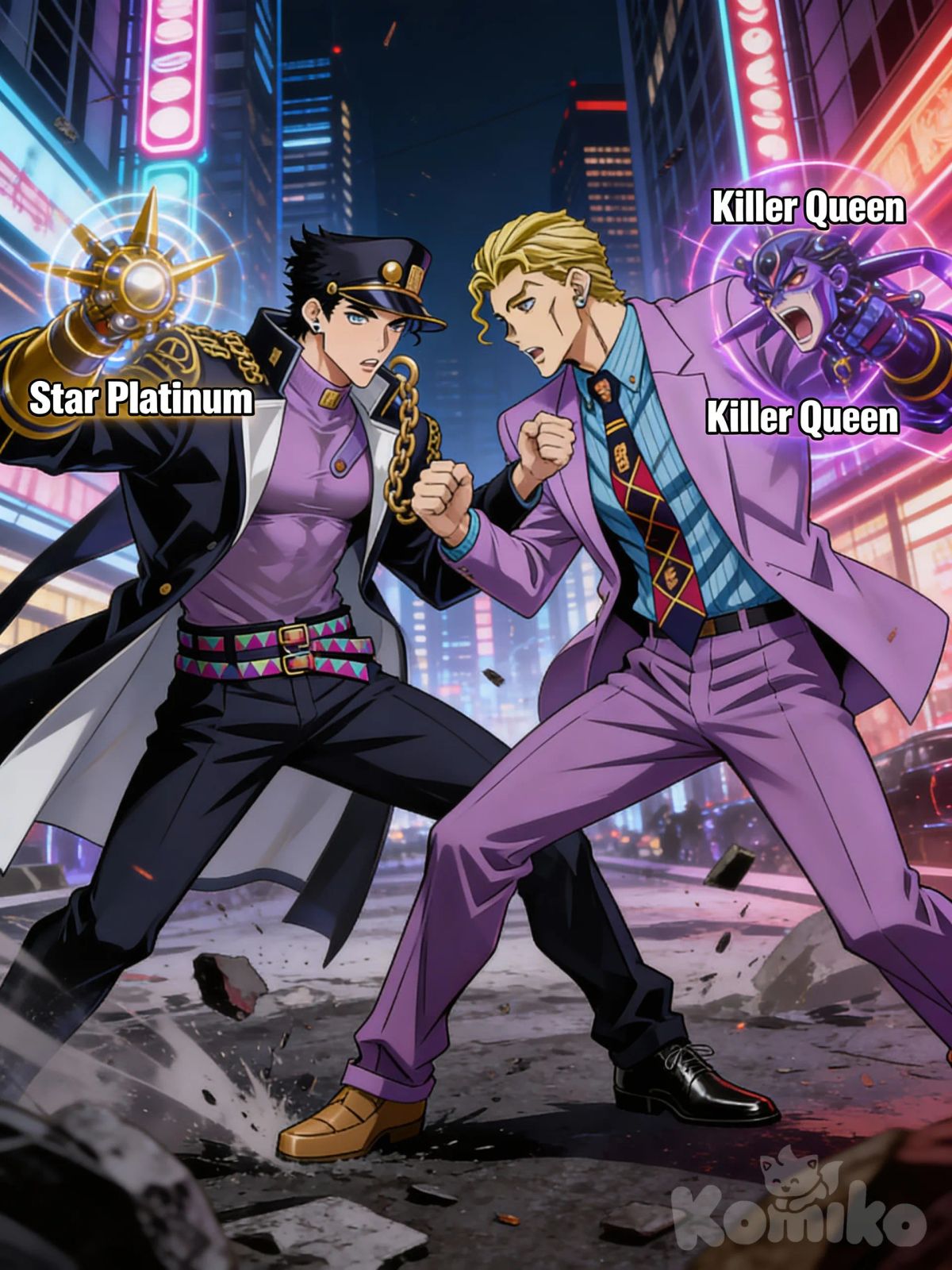 @Kujo_Jotaro, @Kira_Yoshikage They are fighting against each other