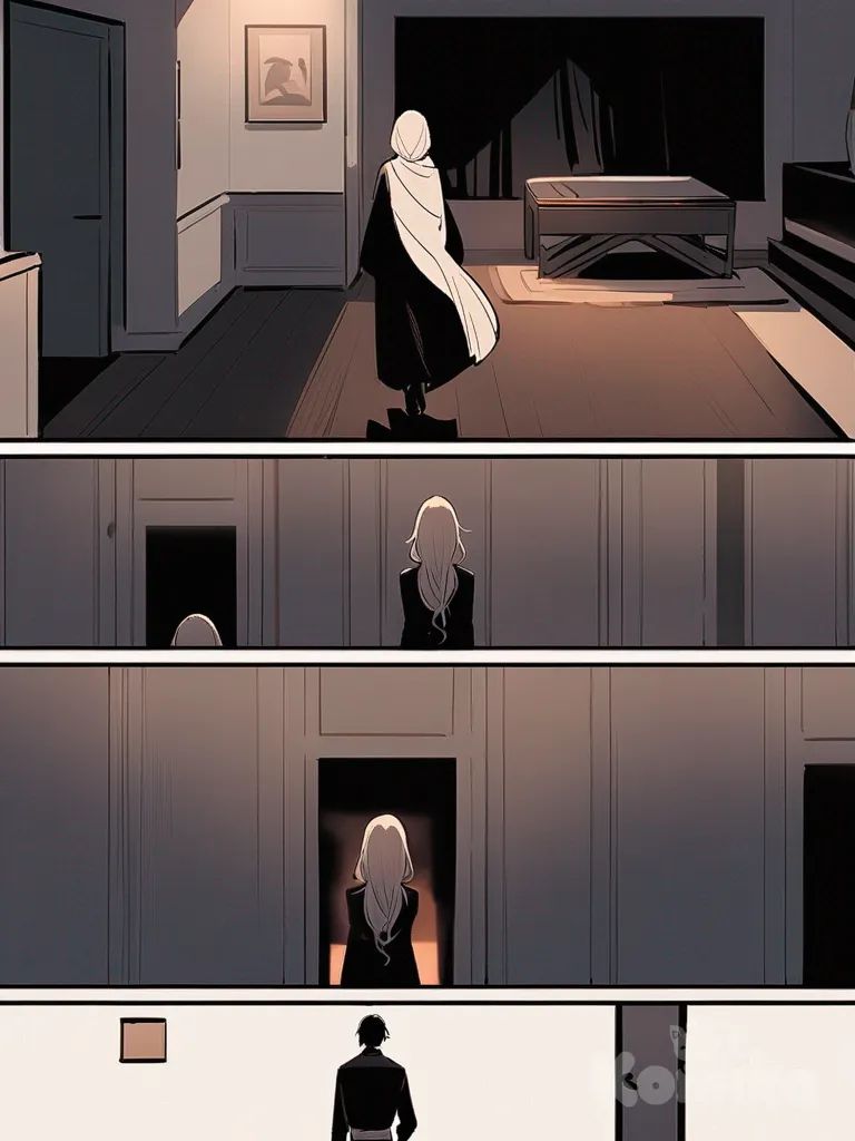 A dimly lit apartment. 